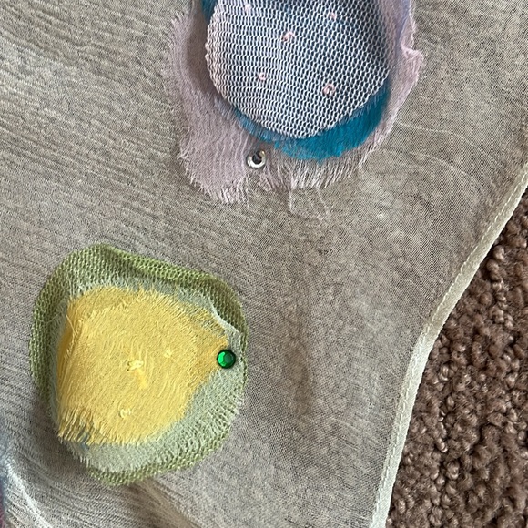 *3 for $10* Artistic blue ombré scarf with net bag - Picture 4 of 8